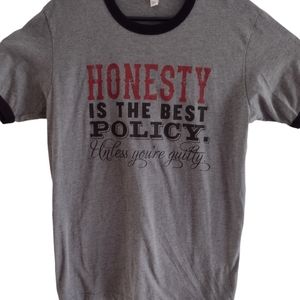 Dr McGillicuddy Tshirt. Size Large(L). "Honesty is the best policy...U Y…